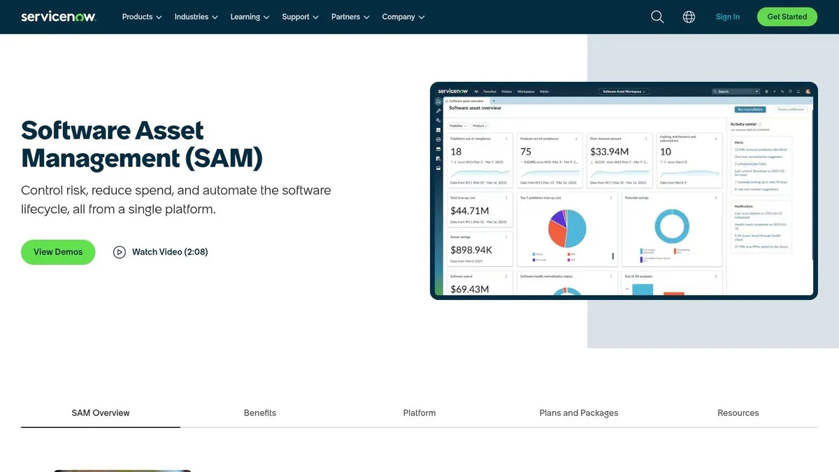 ServiceNow Software Asset Management