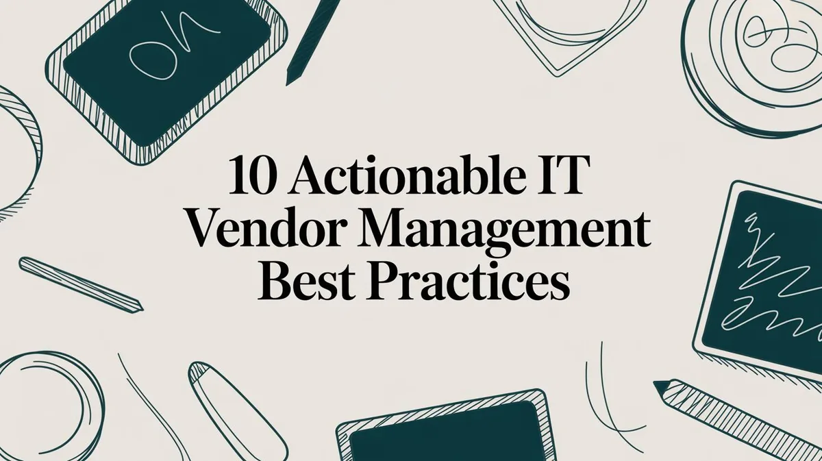 10 Actionable IT Vendor Management Best Practices
