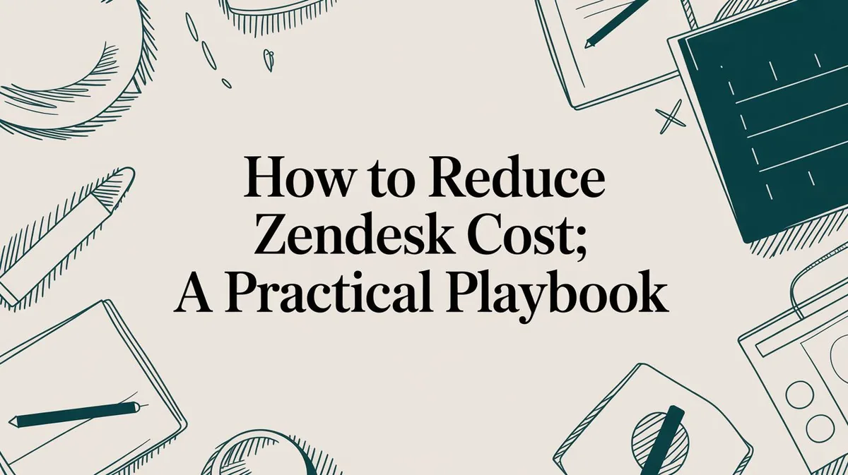 How to Reduce Zendesk Cost: A Practical Playbook